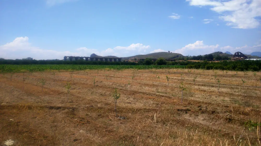 Äquadukt, Feld bei Aspendos