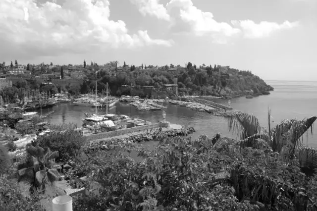 Hafen Antalyas Hafen von Antalya, Schwarz Weiß