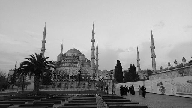 Moschee Moschee, Schwarz Weiß