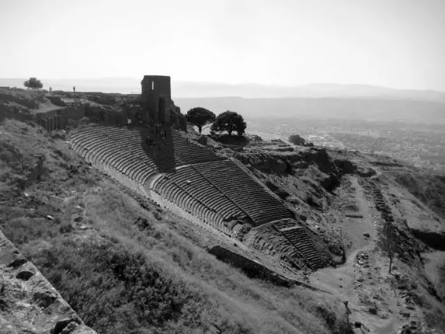 Pergamon Theater von Pergamon, Schwarz Weiß