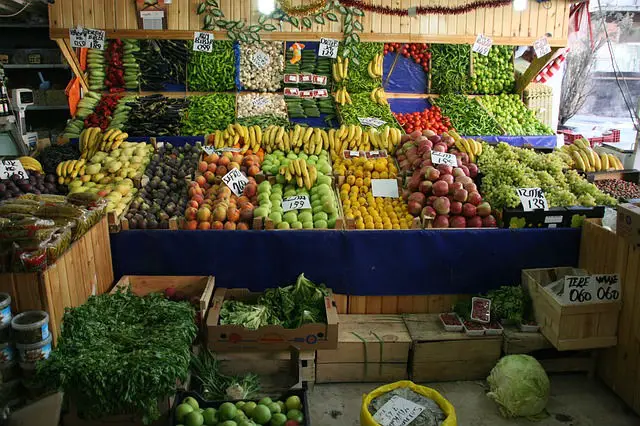 Obst Bazar Stand in der Türkei