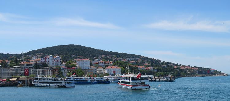 Hafen von Büyükada mit Fähren