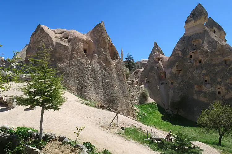 Höhlenhäuser in Uchisar, Kappadokien. 