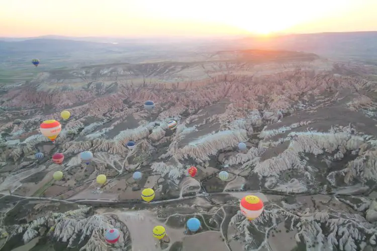 Sonnenaufgang Heißluftballons