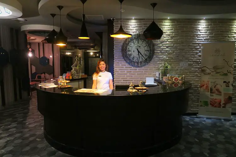 Der Eingang des Spa- und Wellnessbereich im Sunprime C Lounge Hotel in Alanya.