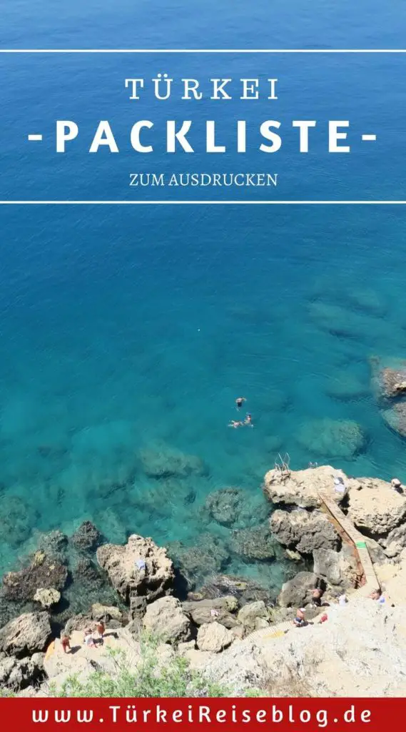 Packliste und Checkliste für einen Türkei Urlaub zum Ausdrucken!