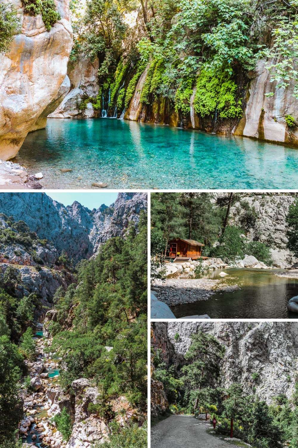 Bilder vom Ende des Göynük Canyon in Kemer, Türkei