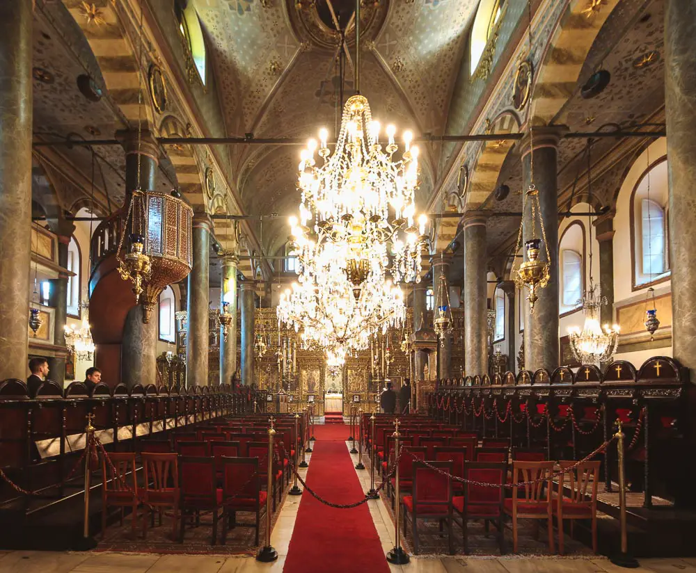 Innere der Georgskathedrale in Istanbul, Türkei