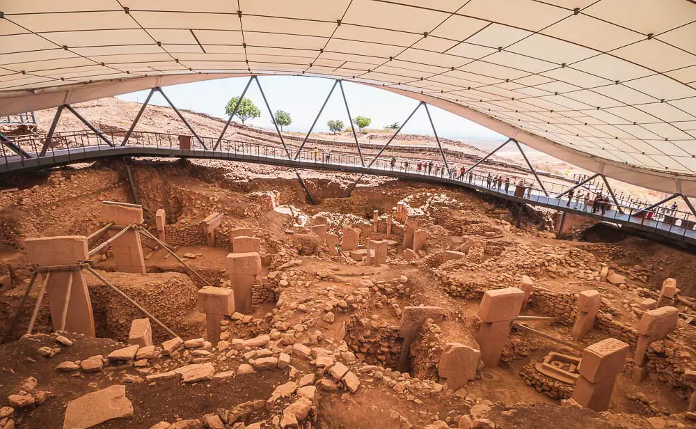 Ausgrabung in Göbekli Tepe mit dem neuen Dach