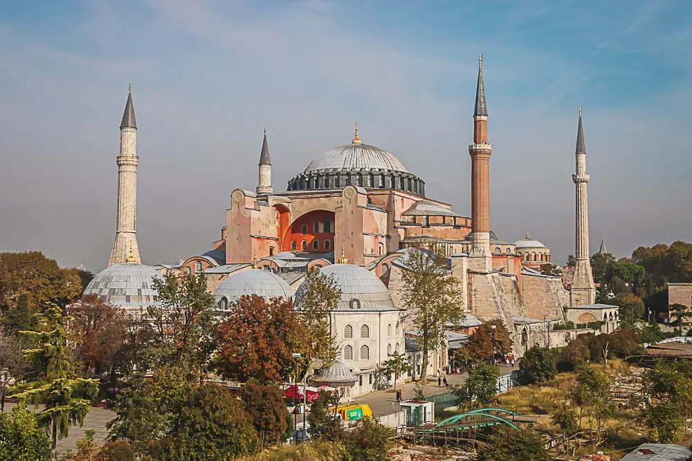 Hagia Sophia Ende Oktober (Blick vom Seven Hills Hotel)