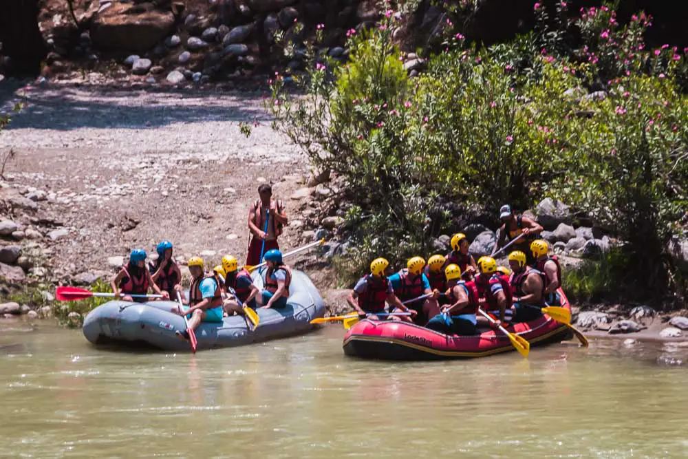 Wildwasser Rafting im Köprülü Canyon Nationalpark in Antalya in der Türkei