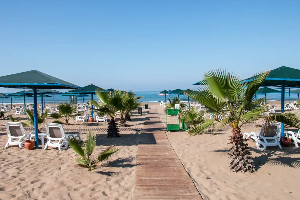 Strand im Paloma Oceana Hotel in Side Kumköy in der Türkei Strand im Paloma Oceana Hotel in Side Kumköy in der Türkei